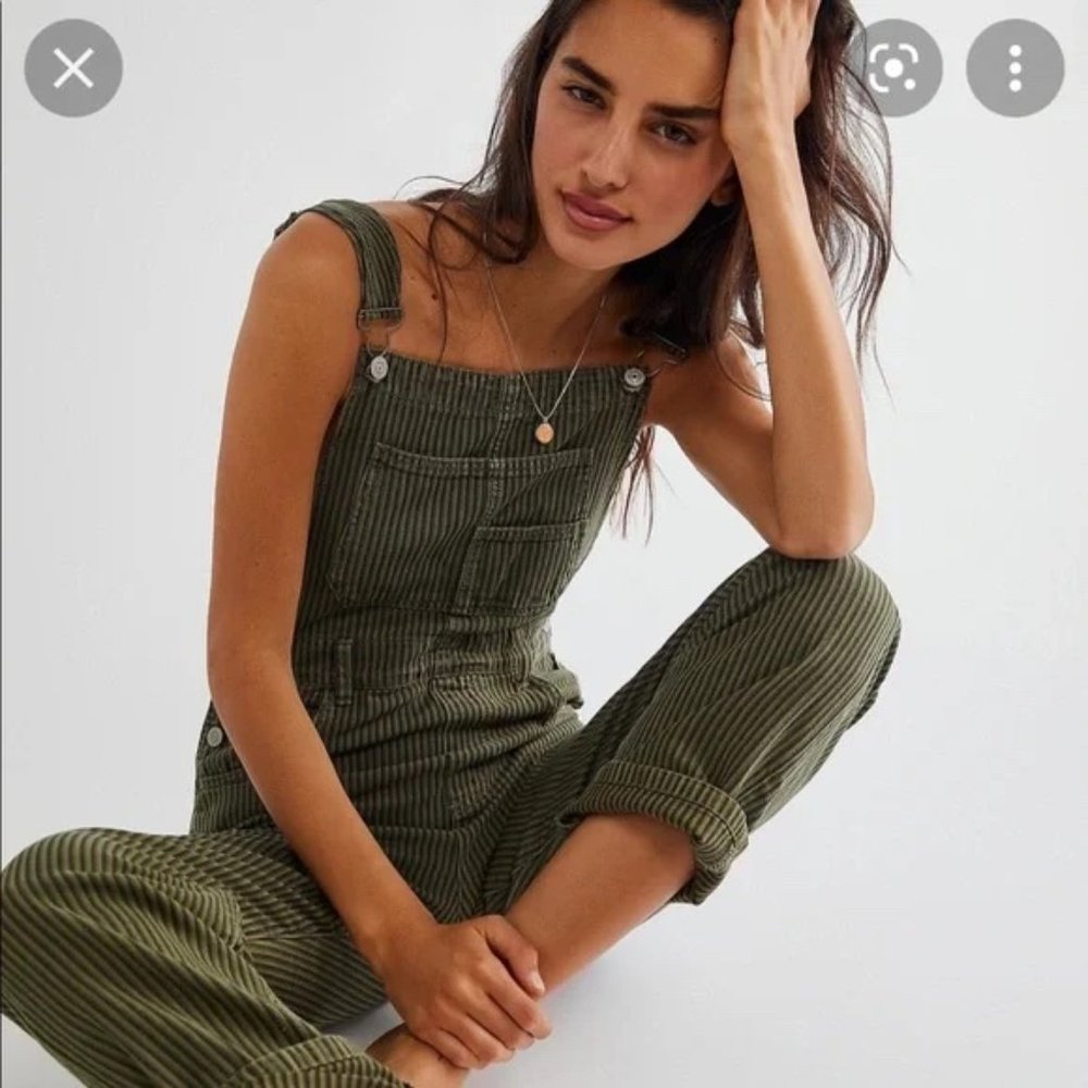 Ziggy Railroad Overalls - Olive Sparrow